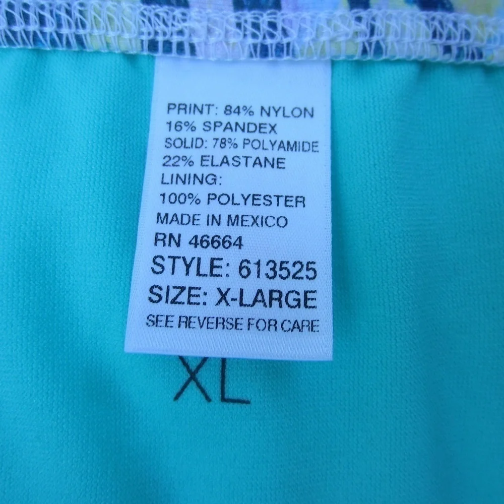 Title Nine Bikini Swim Bottom Womens XL Multi Color Fully Lined‎ Beach Vacation